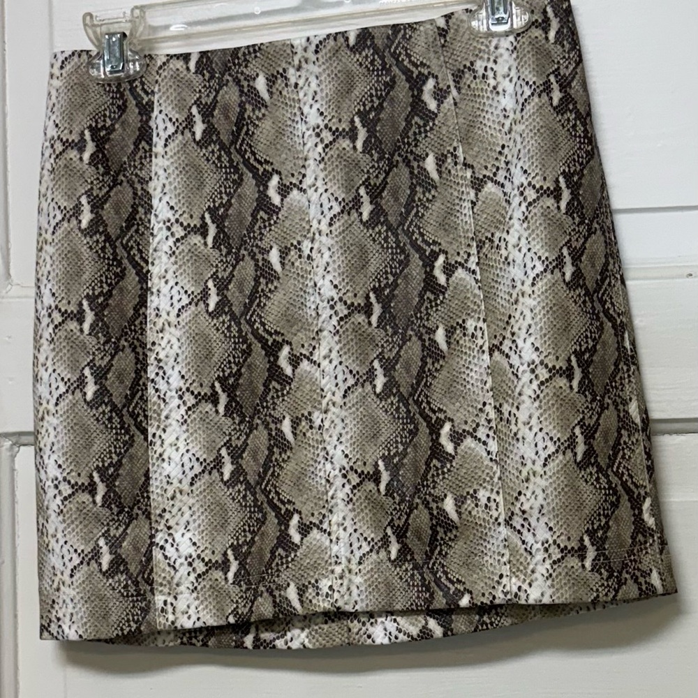 Wild Honey Snakeskin print faux leather Skirt Medium